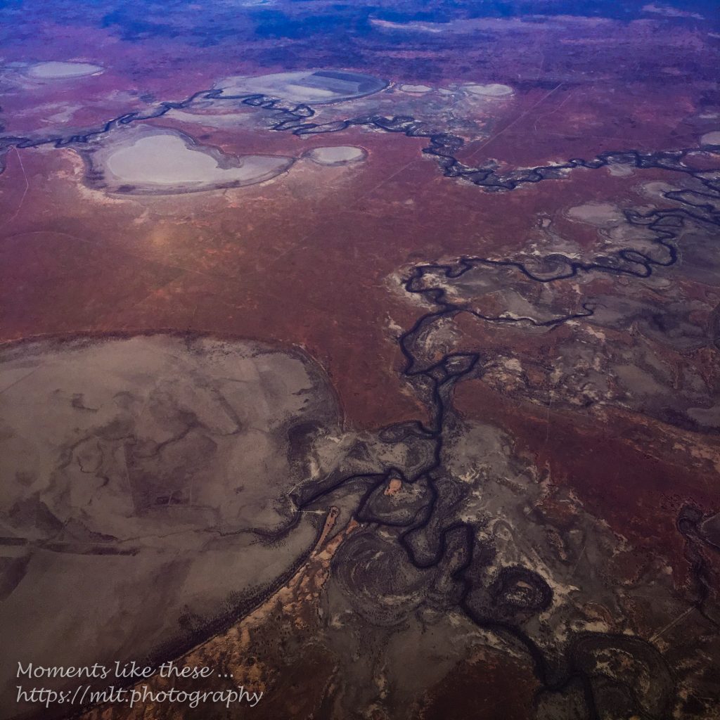 Salt lakes from the air