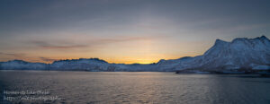 Sunrise on the way to Nesna from Ørnes