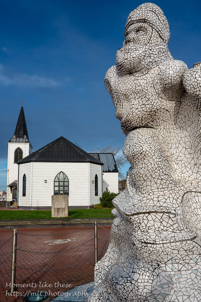 Scott memorial and Norwegian church