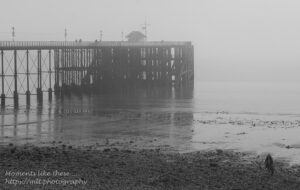 Penarth pier in the mist