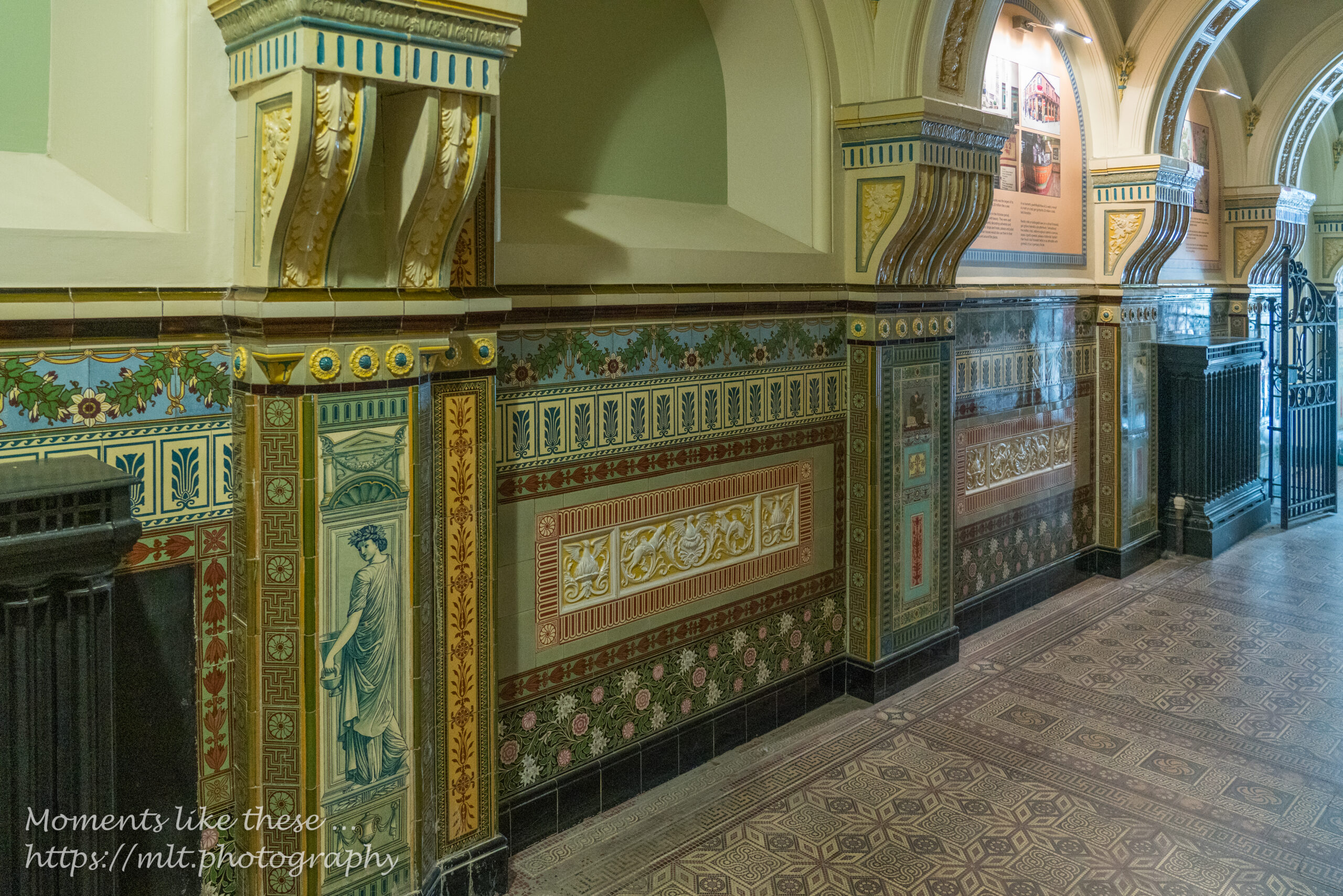 Tiling at the old Library, The Hayes